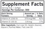 Alternative view of Cod Liver Oil with Vitamins A & D - 300 softgels